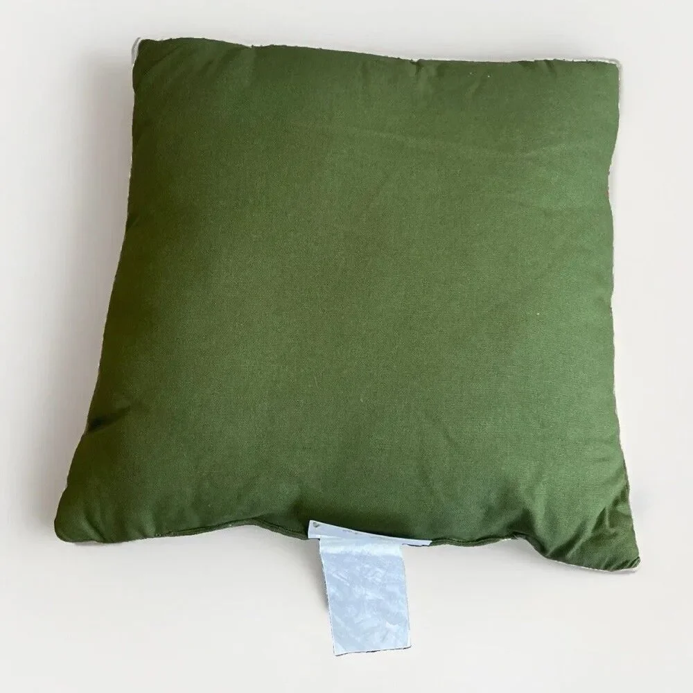 Threshold Merry Christmas Embroidered Throw Pillow 18x18 Green Holiday